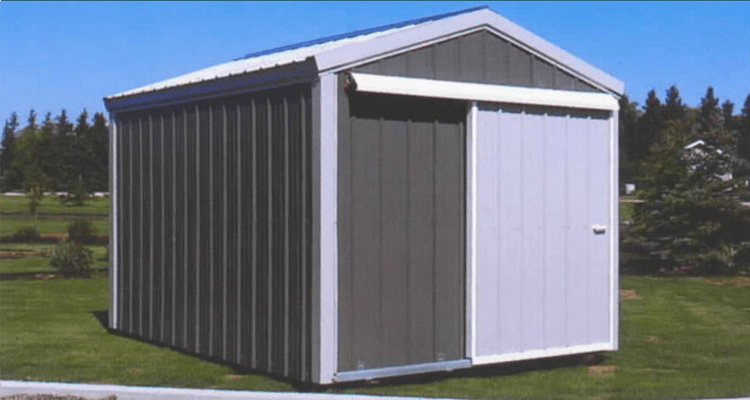 An example of our steel storage shed solution!